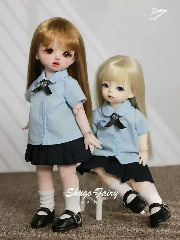 Bjd 1/6 Lilliella 큰 양 몸 새로운 디자인 패션 여름 블랙 플리츠 스커트 스타일 송진 장난감 관절 인형 소녀 DIY 귀여운 기