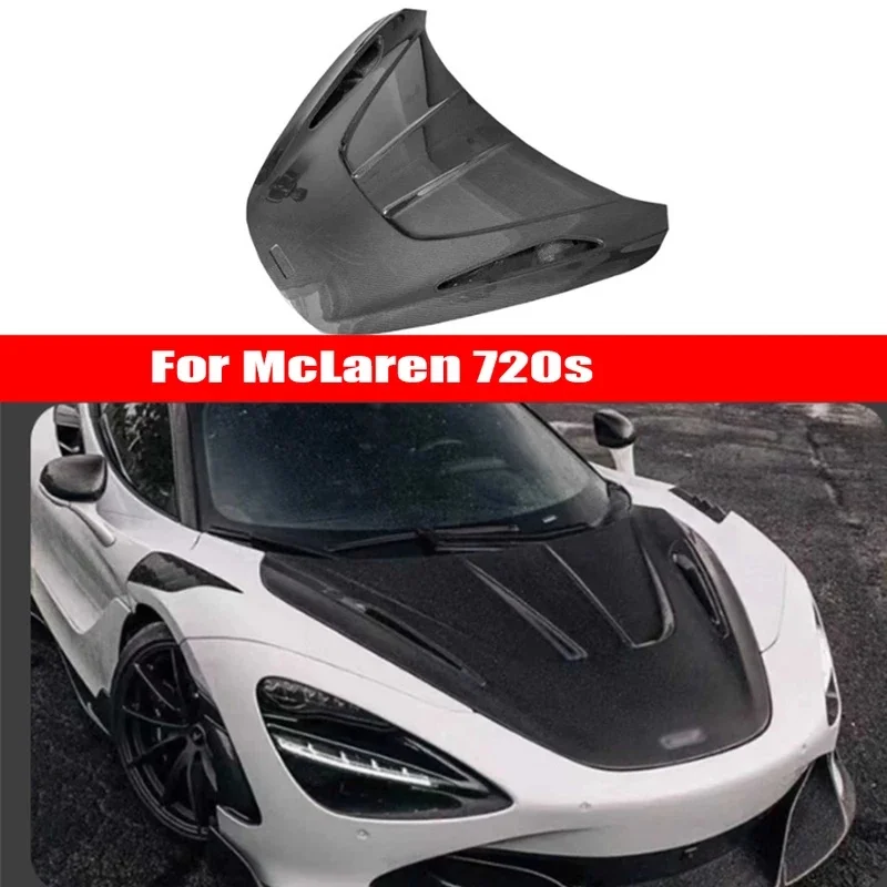 For McLaren 720S Carbon Fiber Hood Forged carbon Engine Cover Hood Car Headliner Hood Cover RY style Car Accessories body kit