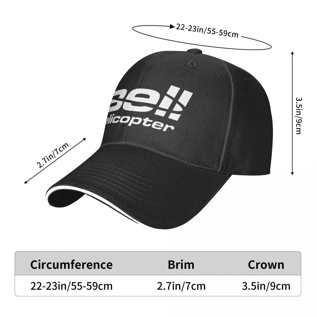 Bell Helicopter Logo Men\'s New Baseball Cap Fashion Sun Hats Caps for Men and Women