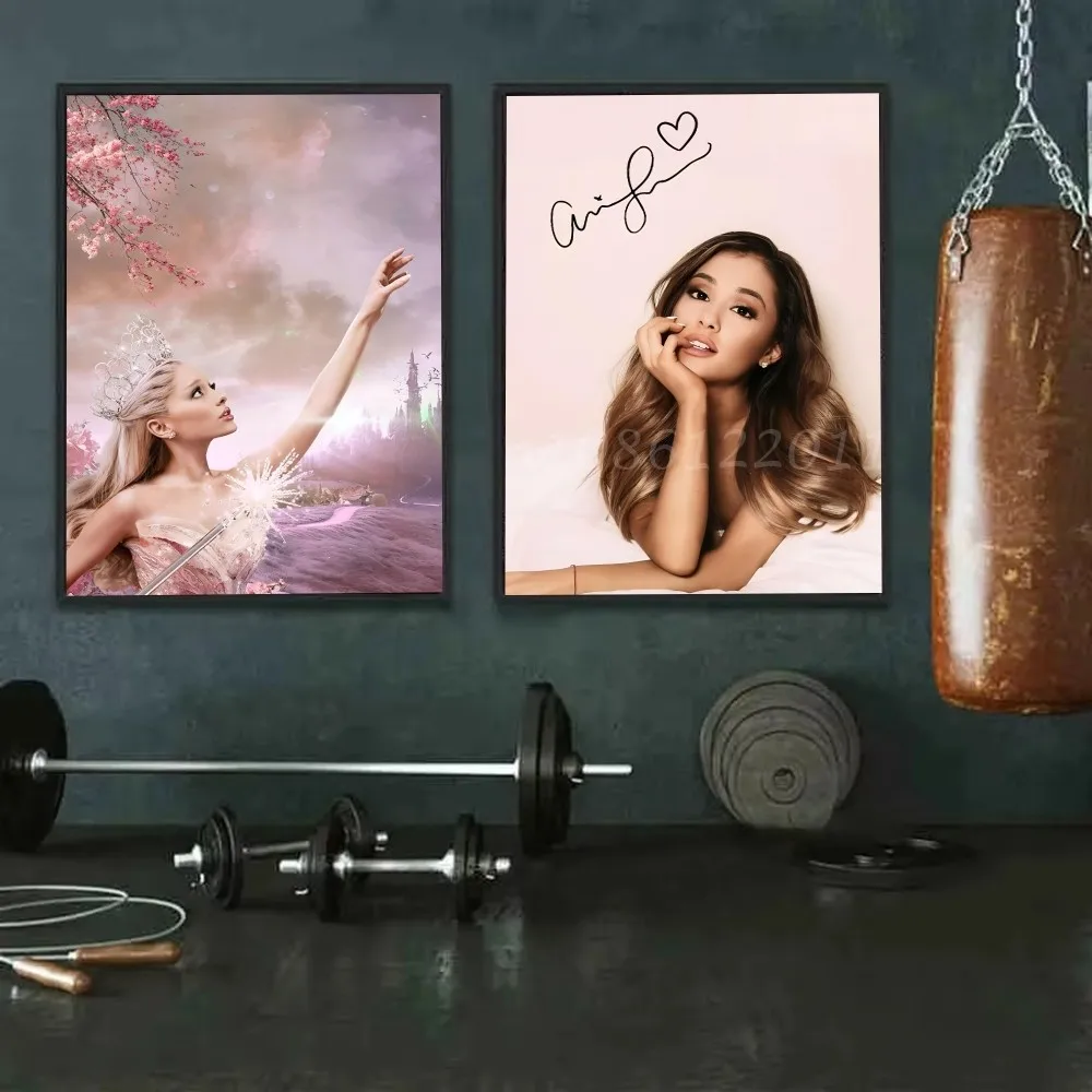 1 قطعة A-Arianas المغني G-Grande المشارك ذاتية اللصق الفن ورق مقاوم للماء ملصق مقهى بار غرفة جدار ديكور