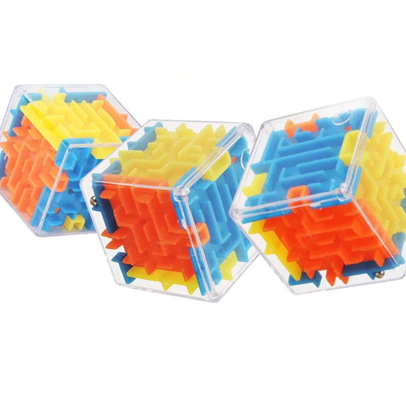 3D Maze Magic Cube Puzzle trasparente a sei lati Speed Cube Rolling Ball Magic Cubes labirinto giocattoli per bambini giocattoli antistress