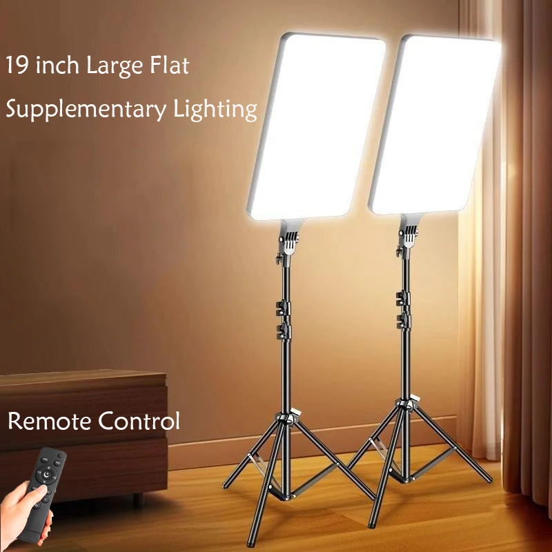 Photography Live Lighting 19 inch Large Screen Flat Fill Light Photo Video Light Lighting Live Control Tripod Stand EU Plug