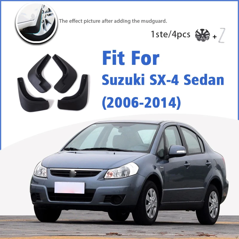 

Брызговик для Suzuki SX4 седан 2006-2014 спереди и сзади 4 шт. Брызговики автомобильные аксессуары Auto Styline брызговик крыло