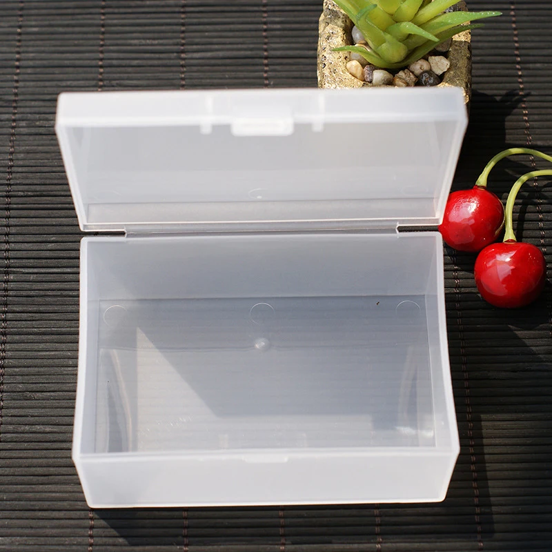 Plastic Storage Box Rectangular Translucent Box Dustproof Storage Case For Card Medicine Sundries Container Organizer