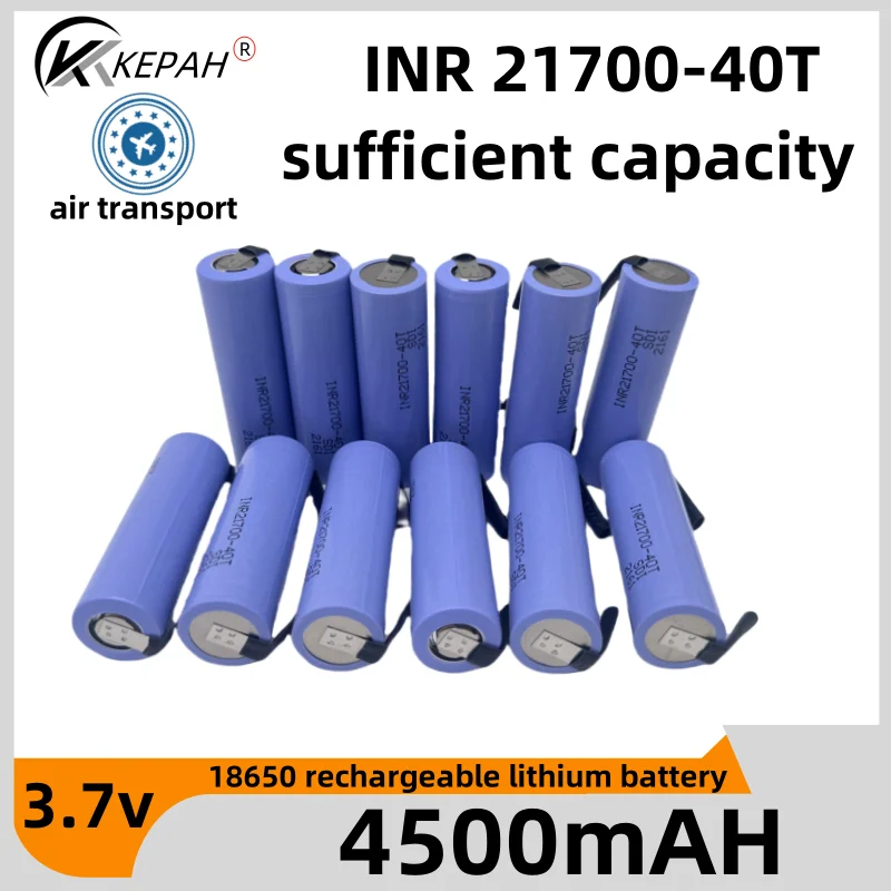 100% NEW 21700 4500mah 40T 3.7V high discharge/capacity Li-ion rechargeable battery 30T high discharge power li-ion+DIY Nicke