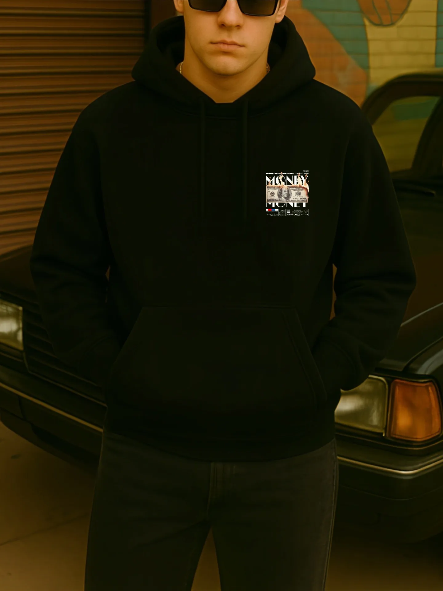 هوديي جرافيك للرجال، صوف، طراز عتيق، طباعة متقاعد 2025، للارتداء اليومي، للرجال