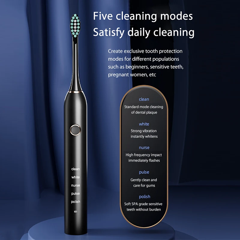 

GeZhou 310 Sonic electric toothbrush Rechargeable Automatic Toothbrush Rechargeable with 16pcs Replacement Brush Head