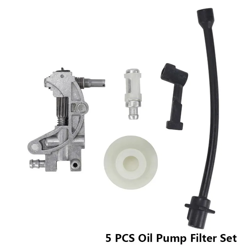 Oil Pump Filter Pipe Hose Line Oil Nozzle Turbine Kit for 5200 52CC Gasoline Chainsaw Spare Parts