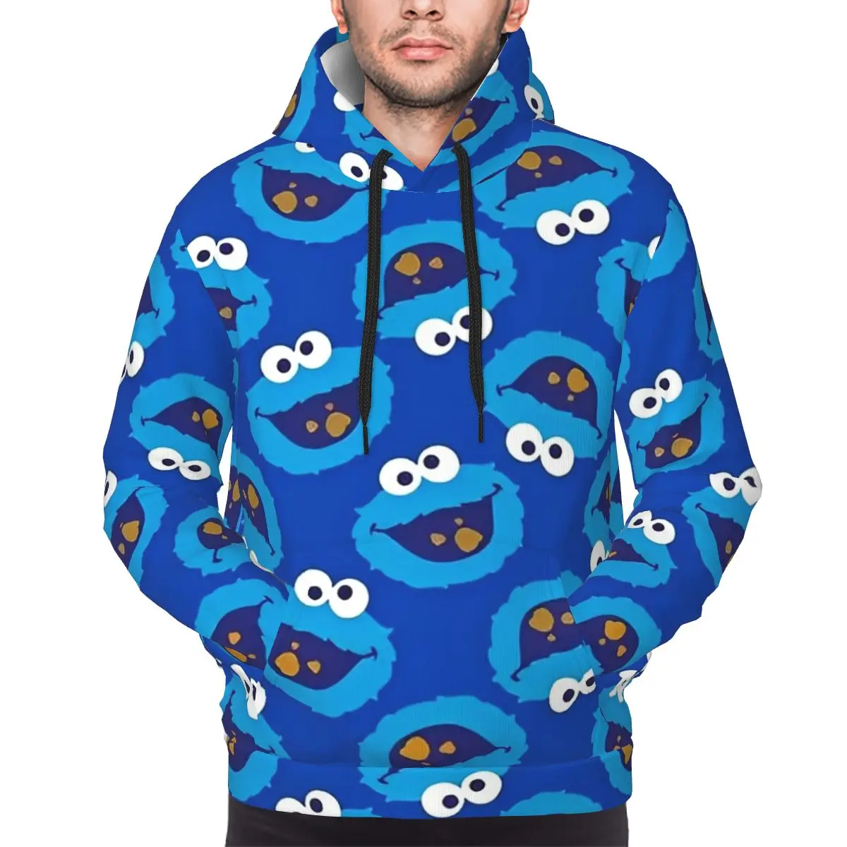 Cookies Monsters felpa con cappuccio per uomo donna Pullover felpe a maniche lunghe camicia con cappuccio e coulisse con tasca Kanga