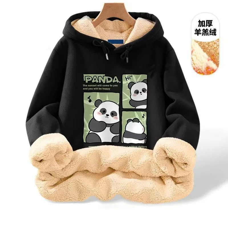 

2024 Autumn and Winter New Fashion Trend Printed and Fleece Thickened Warm Hoodie Men's Casual Loose Sports Oversized Coat M-5XL