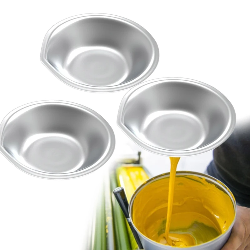 6Pcs Stainless Paint Mixing Trays Lightweight for Comfortable Use in Art Studios