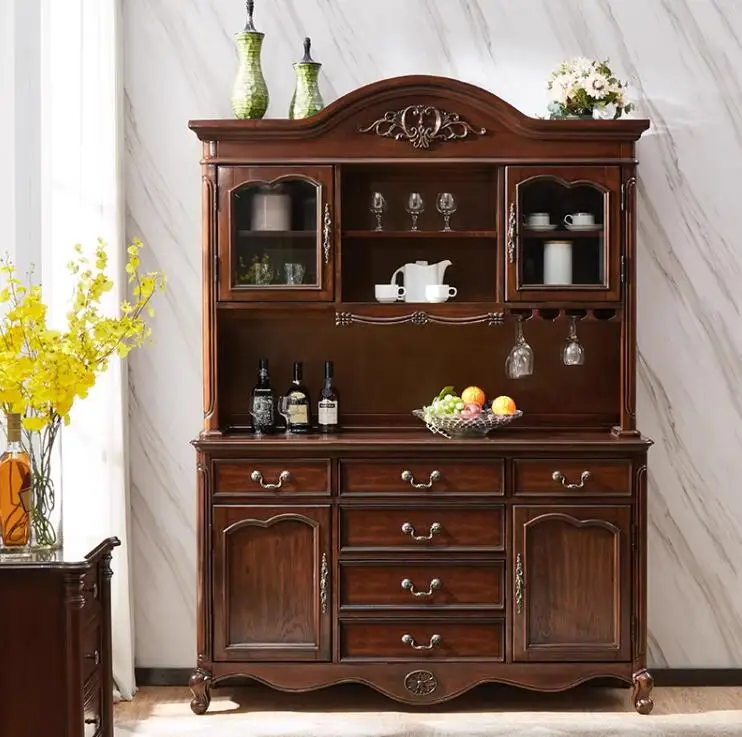 Side cabinet Wine cabinet American light luxury new Chinese living room kitchen locker