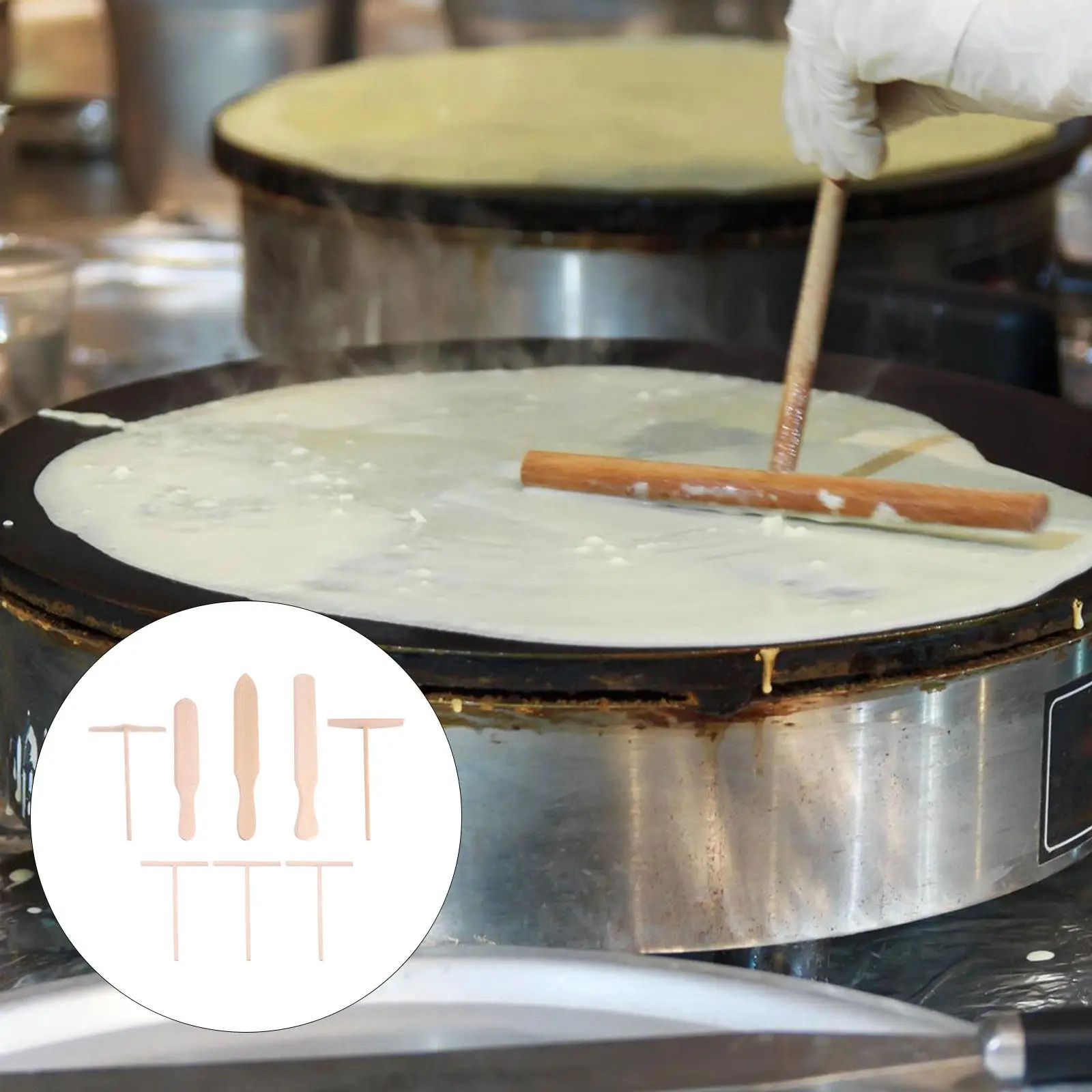 

Набор из 9 инструментов для приготовления блинов: лопатки-шпатели из натурального дерева для равномерного распределения, не повреждающие посуду, приспособления для намазывания масла, грабли для блинов