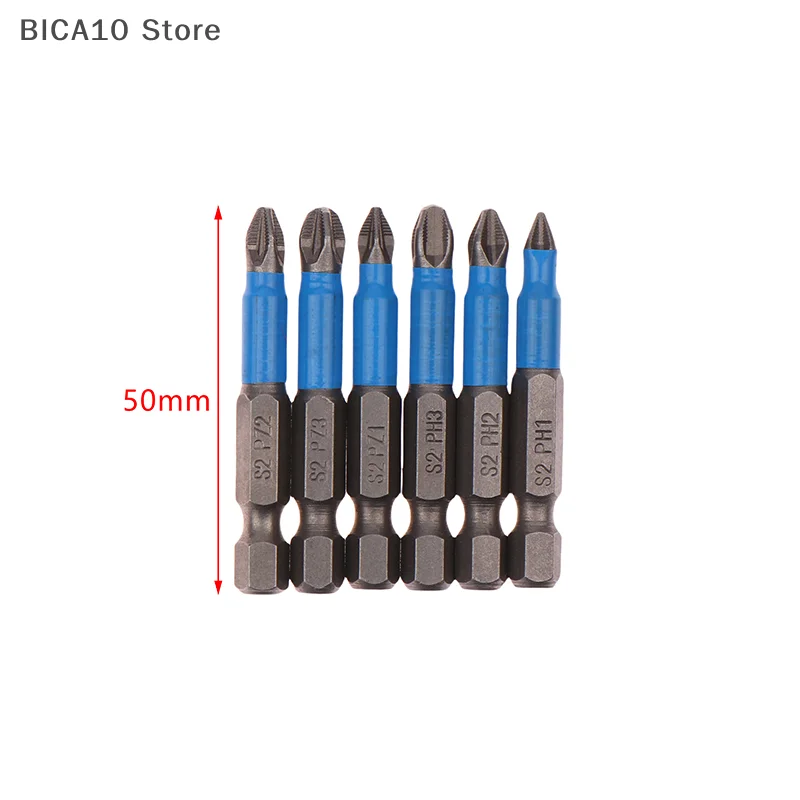 6/12Pcs Hexagonal Handle Anti Skid Electric Screwdriver Woodworking Cross Screwdriver Tool Set PH1 PH2 PH3 PZ1 PZ2 PZ3