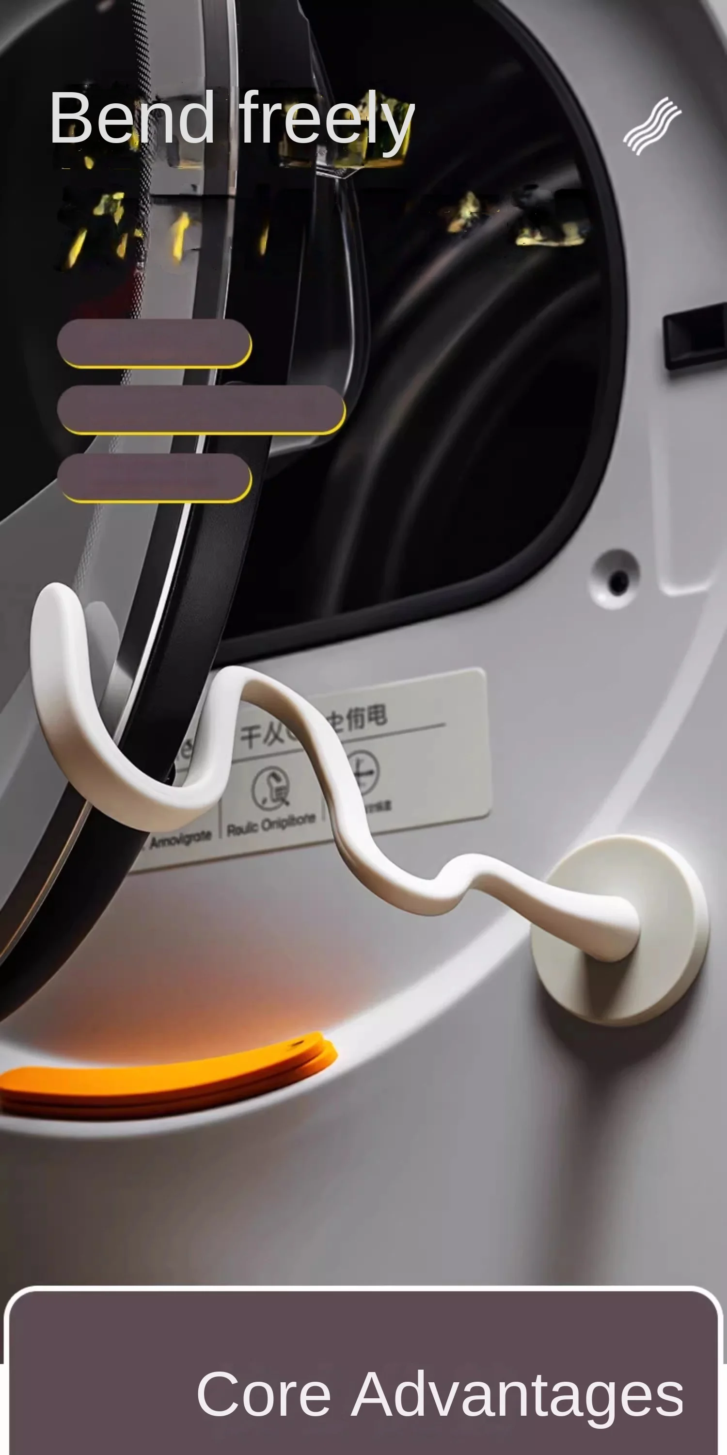 Silikon-Türhalter für Waschmaschine, magnetischer Türhalter, hält die Waschmaschentür offen, Trockner für den Heimgebrauch – Detail 1