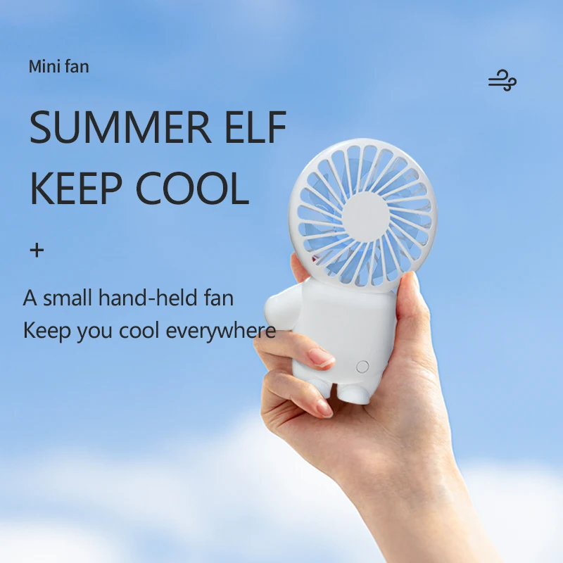 Mini Fan with High Wind Power, Portable Astronaut Handheld small Fan, USB Charging, 3-speed Wind Speed, Summer Cooling