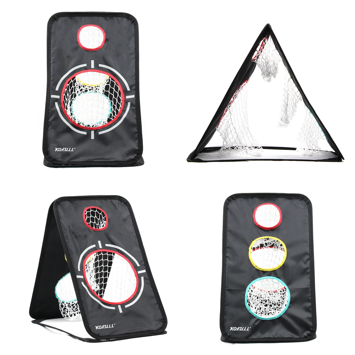 Golf cutting net 6-hole portable collapsible swing training net set golf practice net