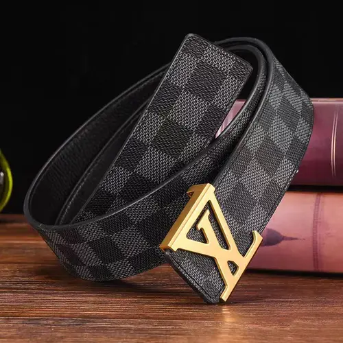 Imagen 2 del producto Cinturón de marca de lujo para hombre, cinturones famosos de diseñador de negocios de cuero de alta calidad para hombre, correa para pantalones vaqueros, cinturón con hebilla de Metal para hombre