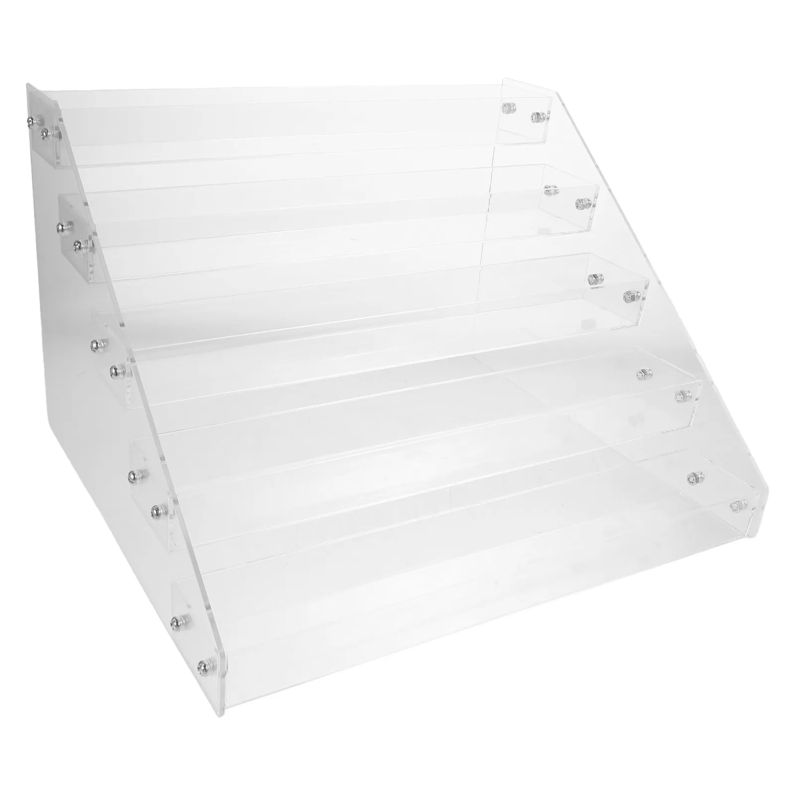 

Acrylic Nail Polish Organizer Rack 5 Tier Transparent Holder Stand for Makeup Storage Lipstick Tube Essential Oils Display