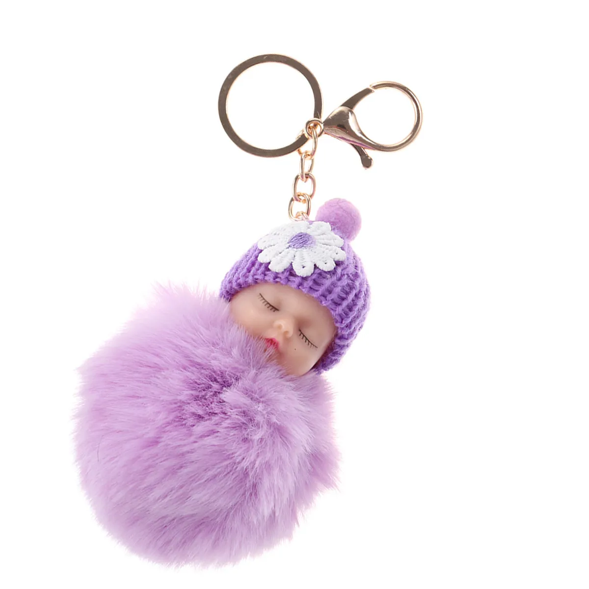 

Violet Cute Key Chain Soft Baby Inspired Accessory for Handbag Car Phone Decoration Ideal Gift Present Keychain