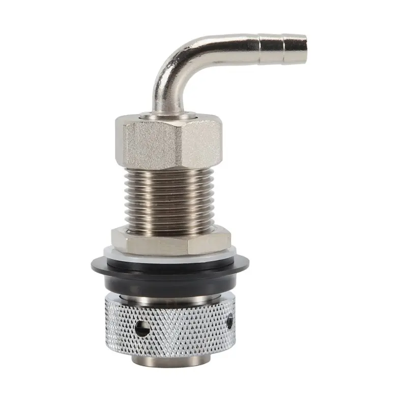 AT21-Beer Tap Faucet Shank With 8Mm Barber Elbow, Chrome Plate Brass Shank G5/8 For Adjustable Tap Draft Beer Dispenser Home Bre