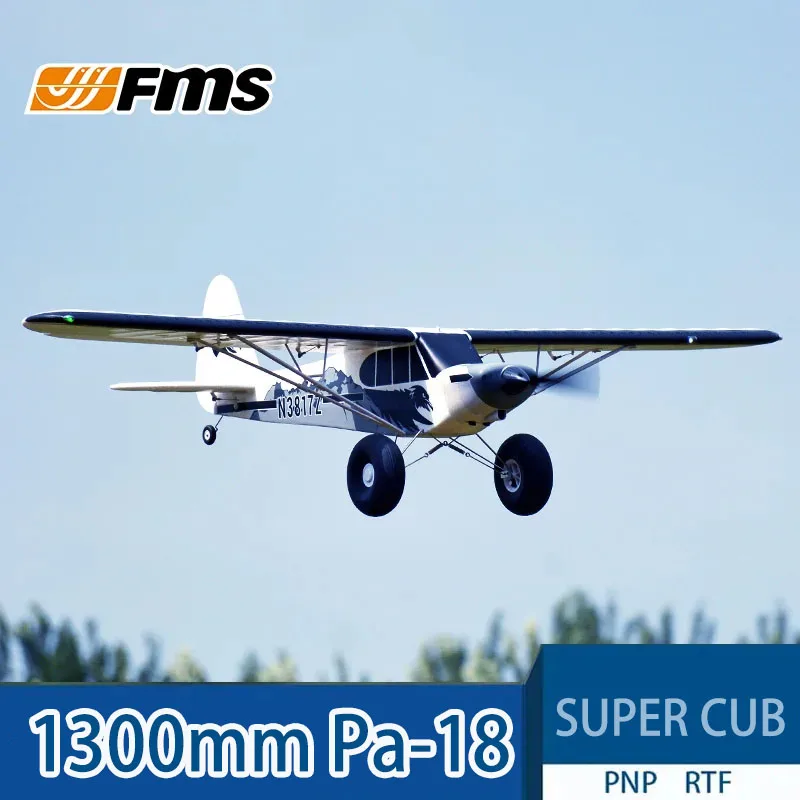 Fms Aircraft Model 1300mm Pa-18 Fixed Wing Rc Remote Control Exercise, Foam, Cross-country Aircraft Model Adult Children's Toys