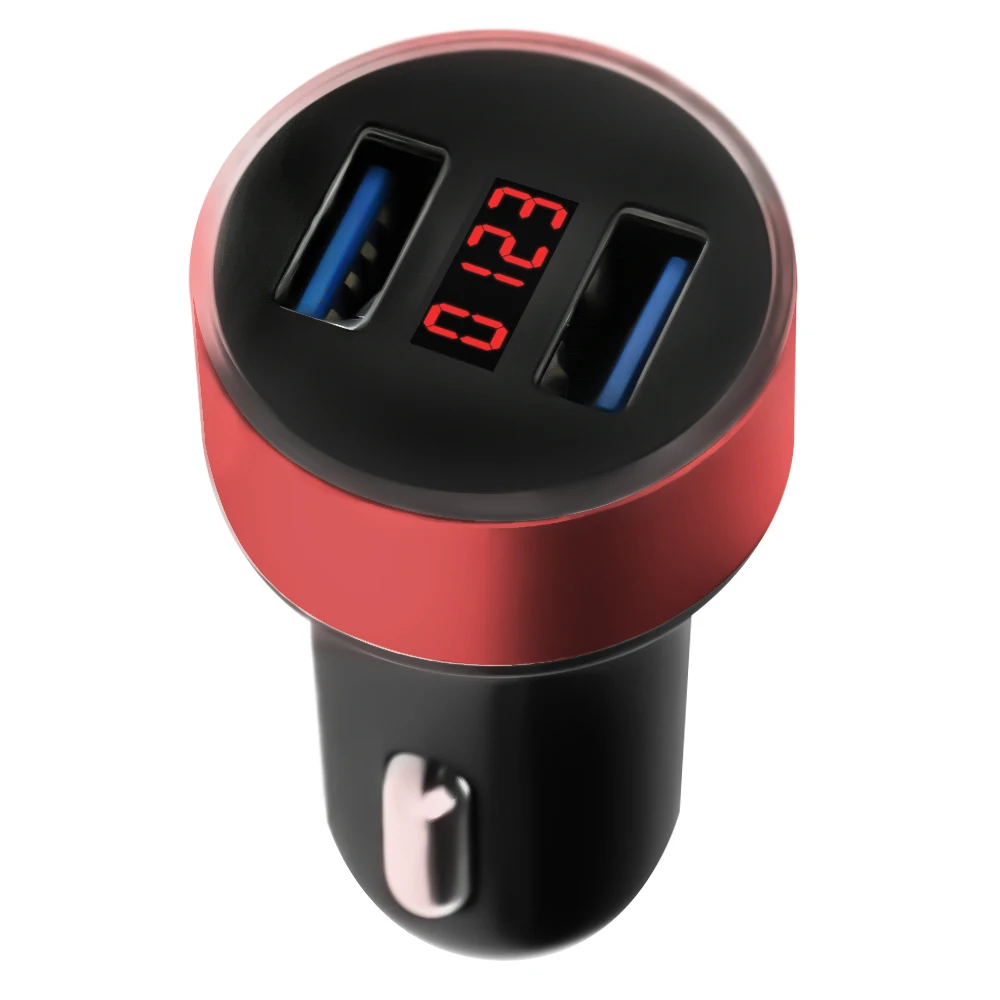 Car Charger Dual USB 3.1A Adapter Cigarette Lighter LED Voltmeter For All Types Mobile Phone Charger Smart Dual USB Charging