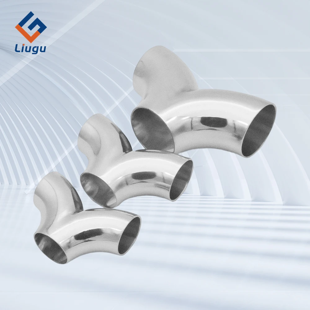 

19/25-102mm Tube OD SUS 304 Stainless Steel Sanitary Butt Welded Y-shaped 3-way Tee Fitting, for Food, Beverage, Pharmaceutical