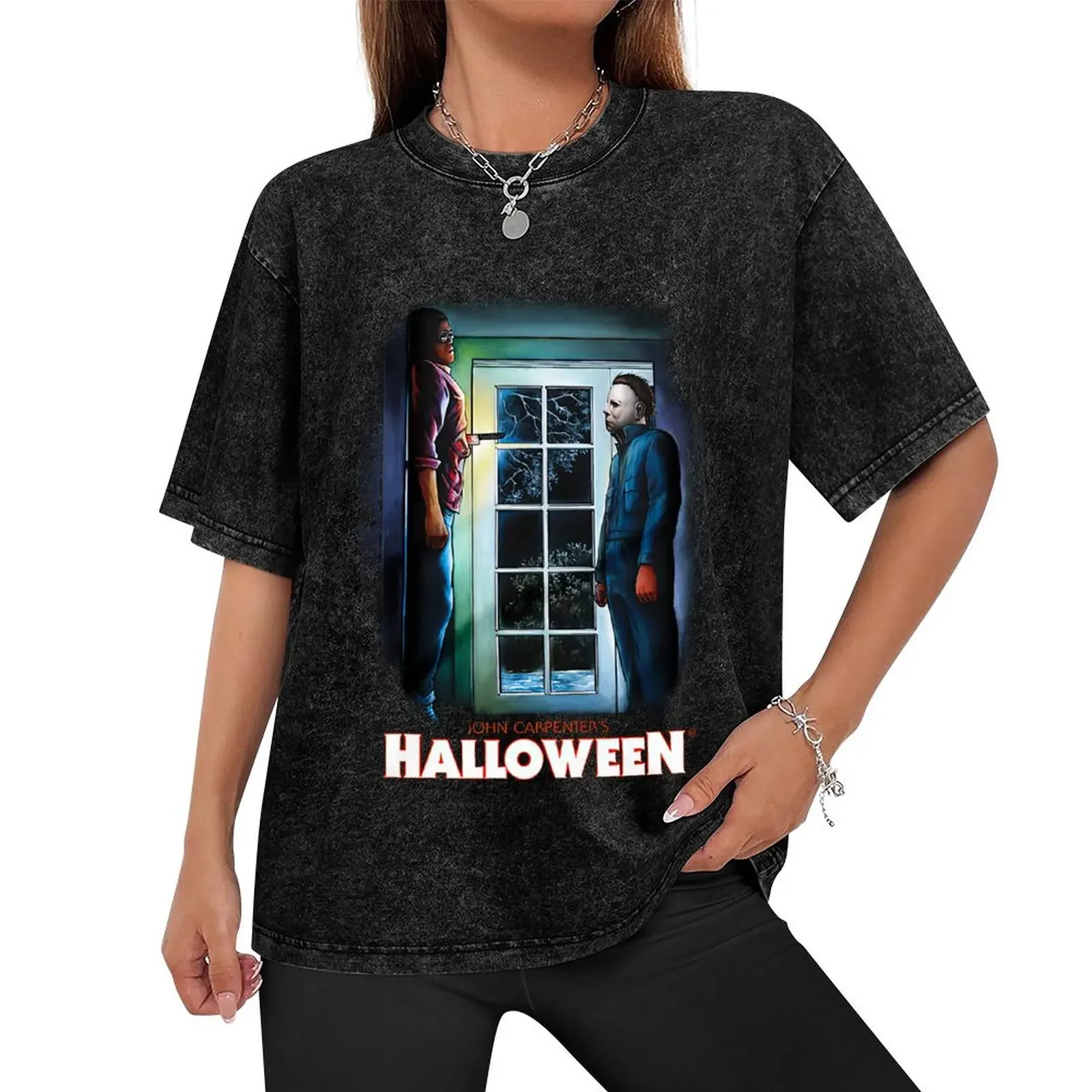 Halloween The Devil_s Eyes T-Shirt plus size tops summer top graphics mens t shirts casual stylish