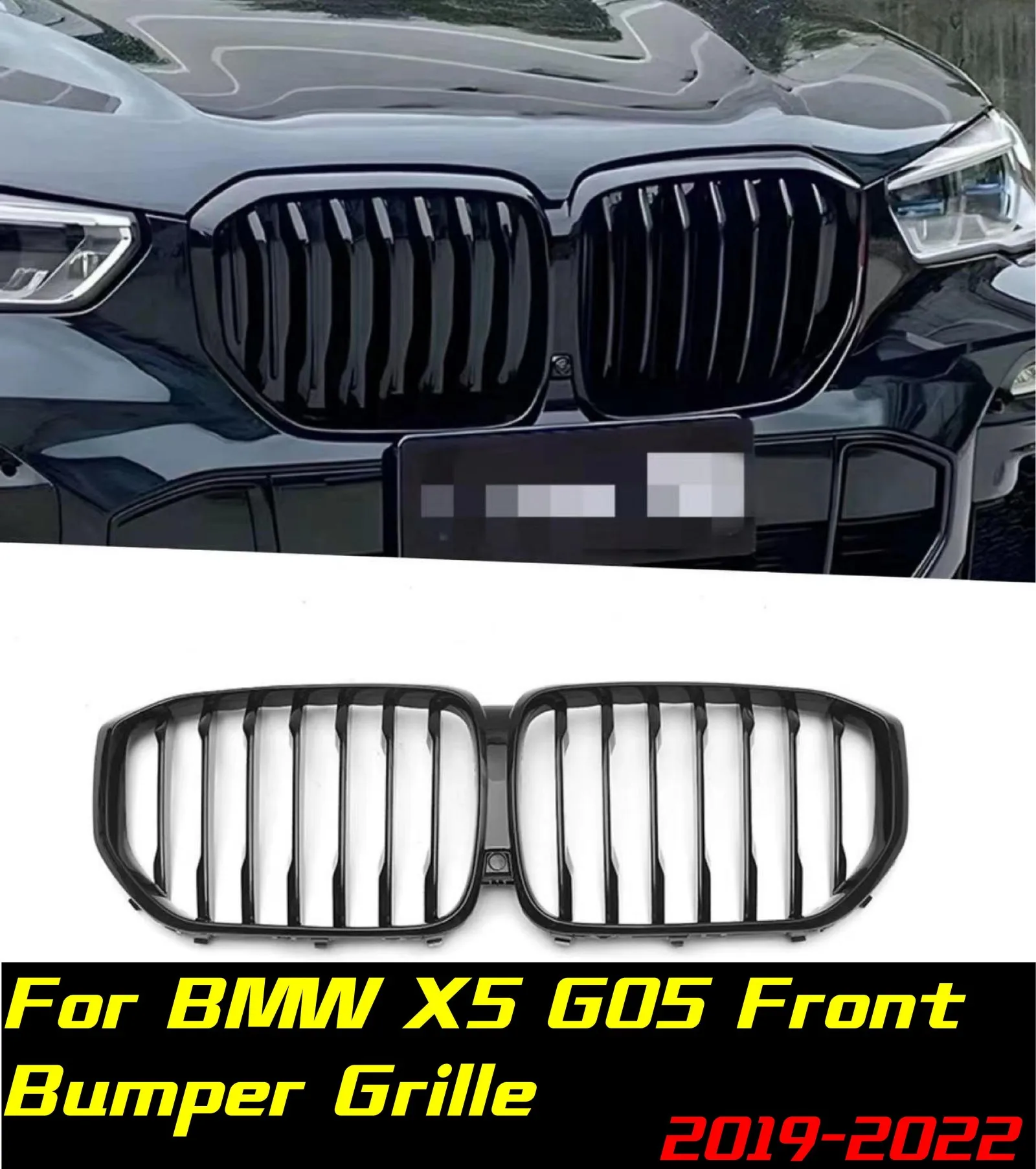 

Решетка переднего бампера для BMW X5 G05 2019-2022 с передней решеткой из АБС-пластика, автоматическая гоночная решетка, комплекты кузова