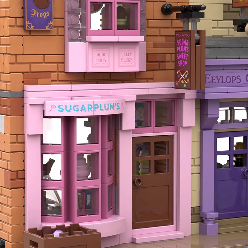 Chinese Brand MOC Magic Street View Blocks DIY Candy & Owl Shop Collectible Model Gift For Adult Fans Home Decor