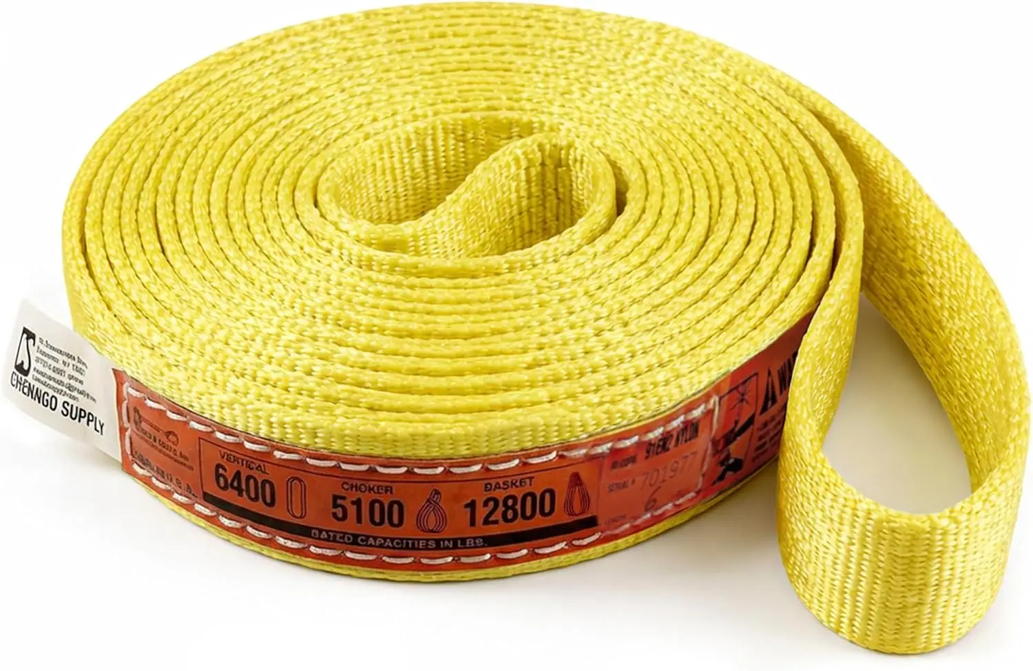 

1" & 2" Width Nylon Lifting Slings, 4' to 12' Lengths, 2 Ply, Endless Design, USA Made, High Load Capacity for Versatile Use