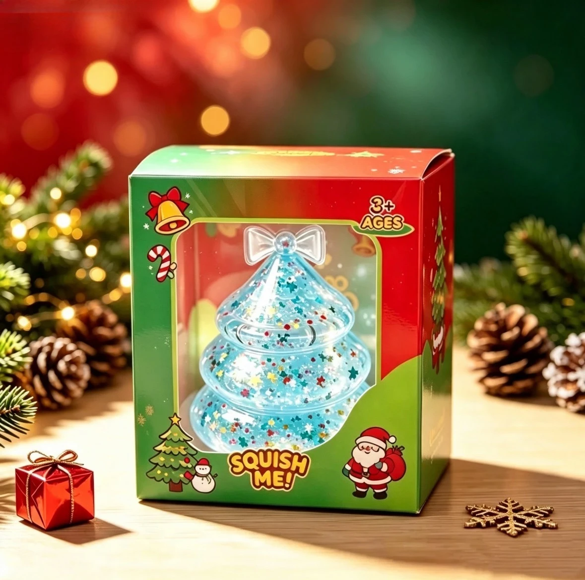 Santa Claus Christmas tree decompression toys, stress relief ornaments toys, Christmas children's gifts