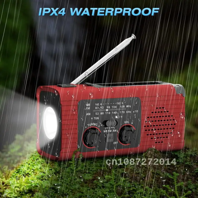 Flashlight 2023 Multi-Function New Radio Solar Hand-Cranked Radio Charging Emergency Radio With