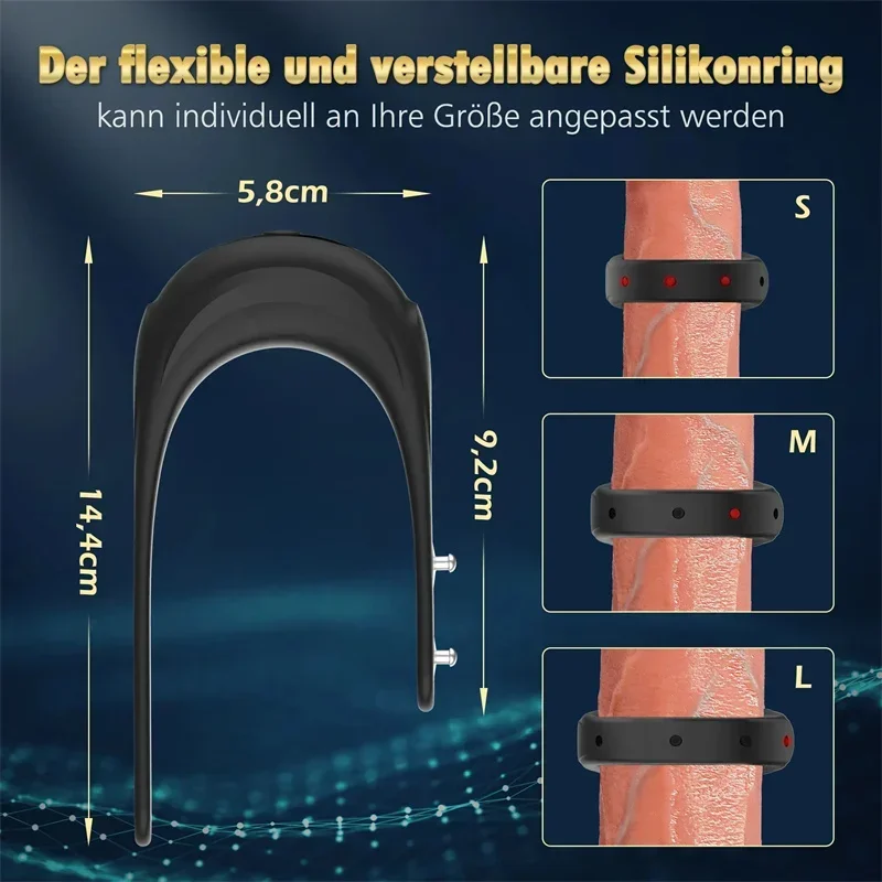 실리콘 페니스 링 강렬한 진동기 남근 슬리브, 섹스 토이, 친밀한 그녀의 진동 링 장난감