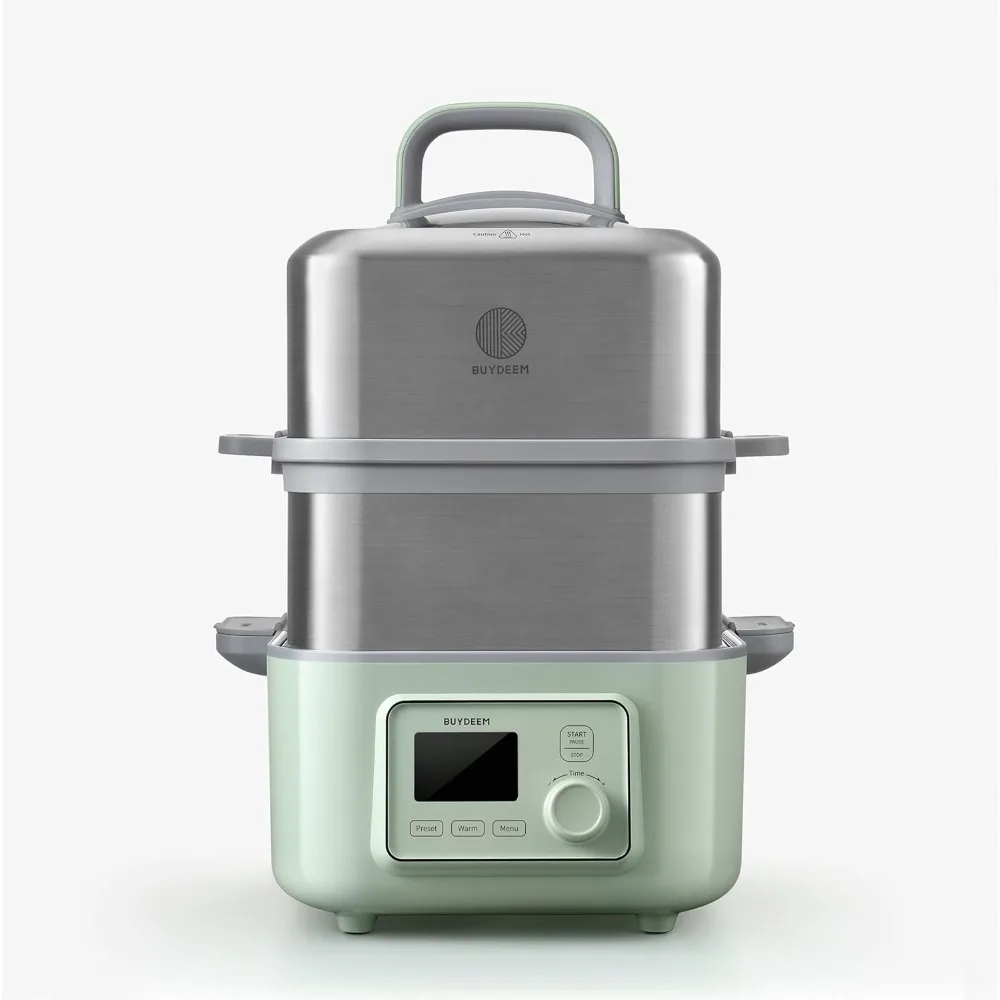 G553 5-Quart Electric Food Steamer and A501 Stackable Double Tier, No Stew Pots Included