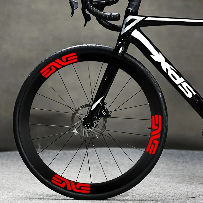 AliExpress NONE A set of 12 bicycle wheel hub stickers designed in black and white letters and made of self-adhesive vinyl. These decals are