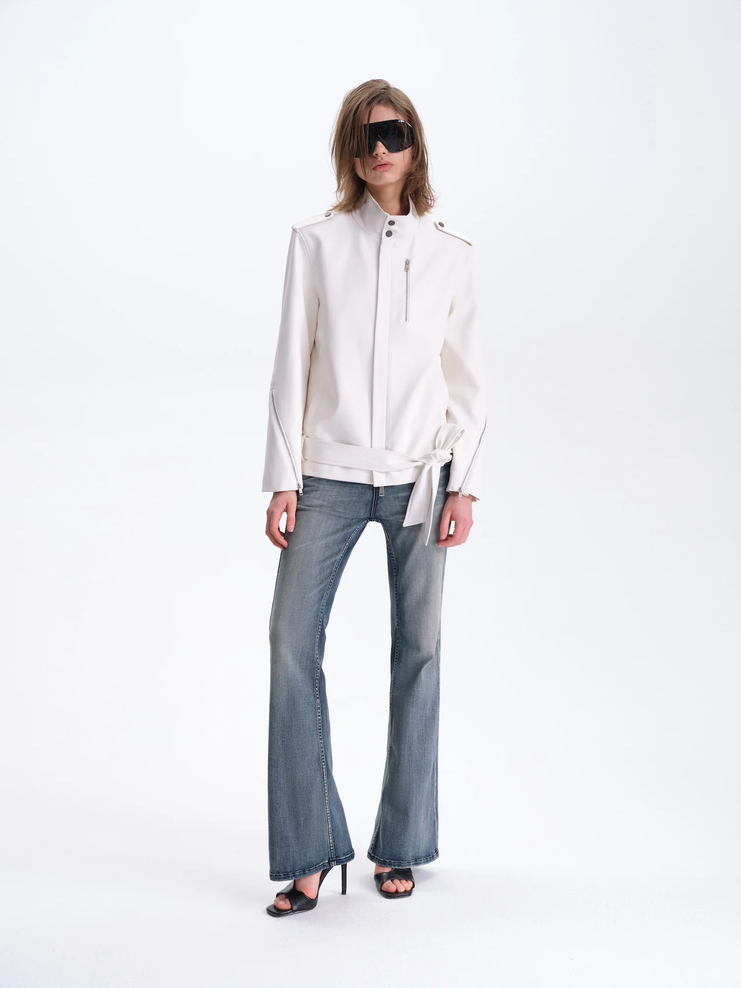 

Новинка: Кожаная куртка с матовым эффектом и воротником-стойкой, из искусственной кожи и полиэстера, не мнется, с длинными рукавами