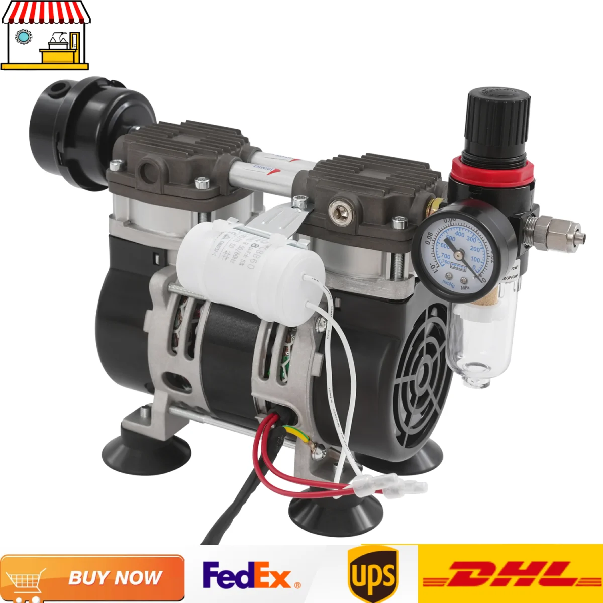 -Pompa per vuoto 90KPA |   Pompa per vuoto da laboratorio 220 V |   Pompa d'aria a pressione negativa per uso industriale G1/4