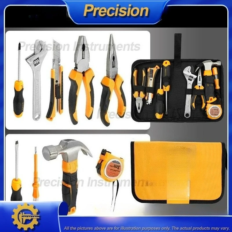 2026 COOFIX 9 Piece Home Auto Repair Tool Kit High Quality Chrome Vanadium Steel Hand Tools Set Practical Hardware Tools