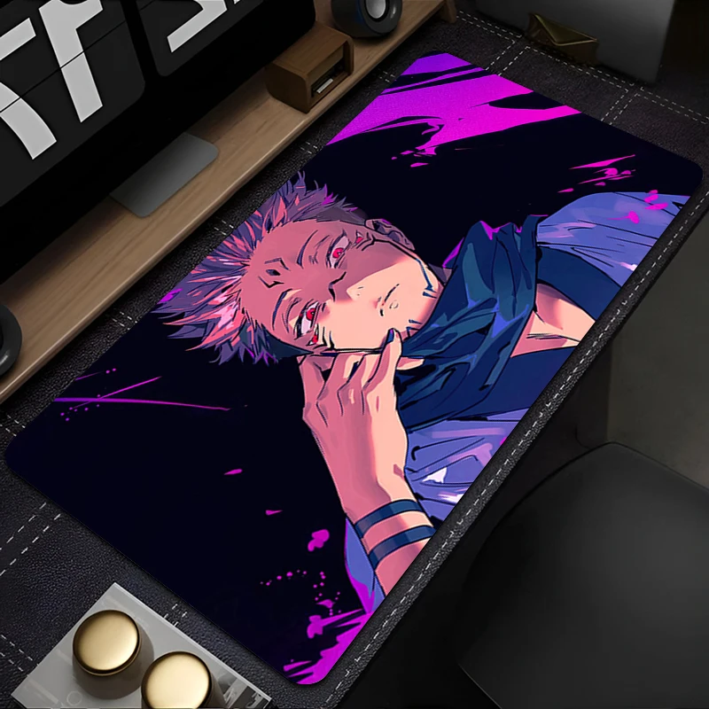 

Дизайнерский игровой коврик для мыши, противоскользящий резиновый коврик, расширенный настольный коврик для геймера, офисного компьютера, коврик для мыши Jujutsu Kaisen Sukuna