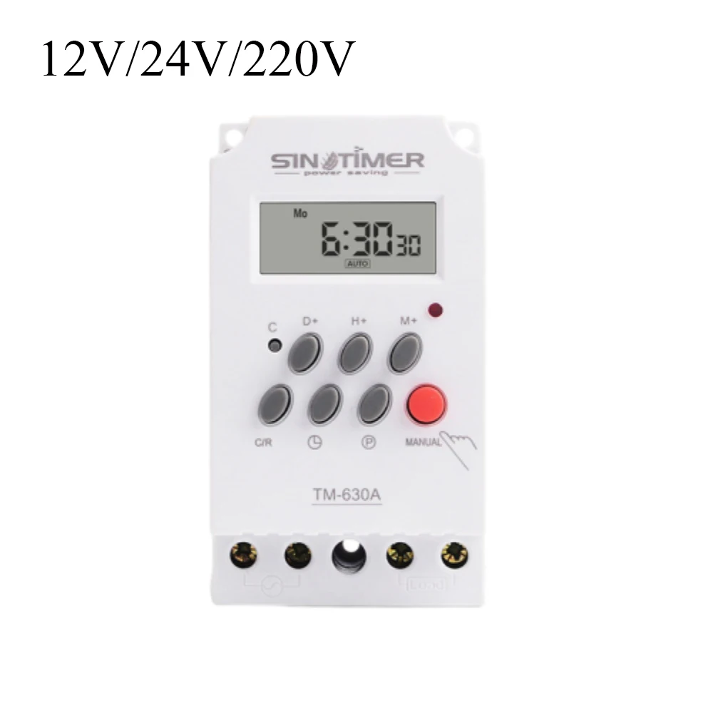 12V/24V/220V 30AMP Mini Time Switch Relay 7 days programmable 24hrs Timer Relay Streetlight Neon Stage Time Control Switch