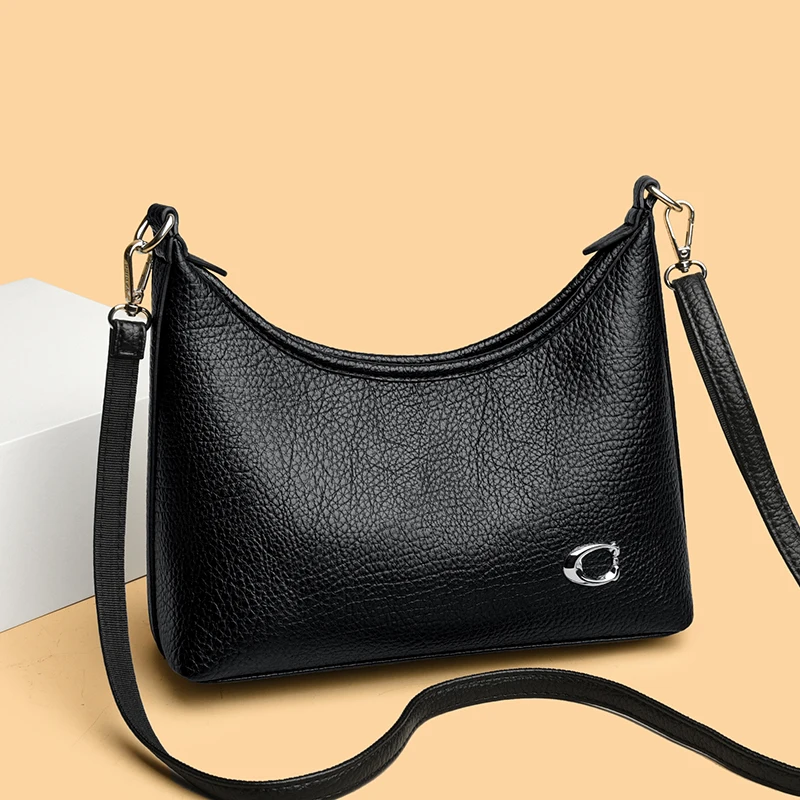 

Модная женская сумка через плечо из искусственной кожи, винтажная минималистичная сумка на плечо, маленькая сумочка, повседневная шикарная сумочка в стиле бохо для женщин, повседневного использования