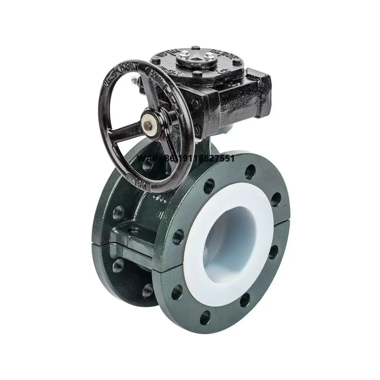 Wholesale Customized Manual 2-48 Inch Casting Stainless Steel Midline PTFE Sealed Flanged Worm Gear Fluorine-lined Butterfly