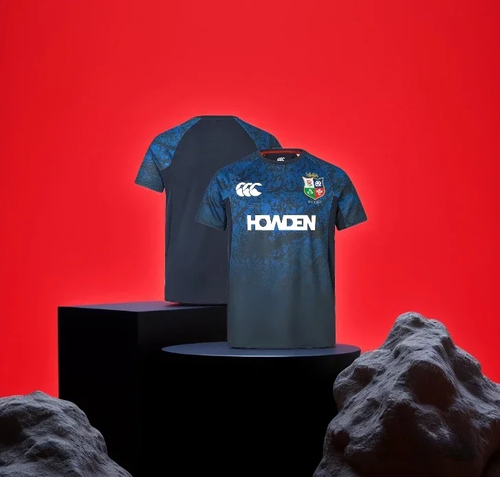 24-25 British and Irish Lion Ultra Light T-Shirt Dark Blue Summer Latest T-Shirt Mesh Fast Drying