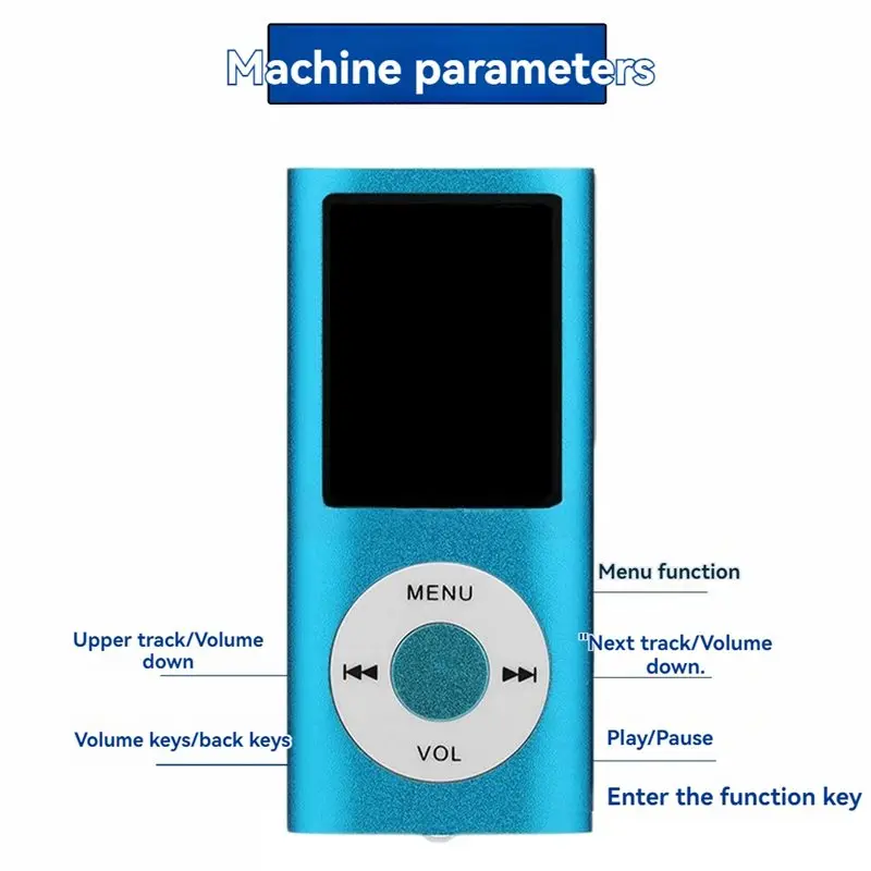 FFYY-MP3 Music Player 1.8 Inch LCD Screen Portable Multifunctional Digital Audio Player With Headphone Support 32GB Capacity