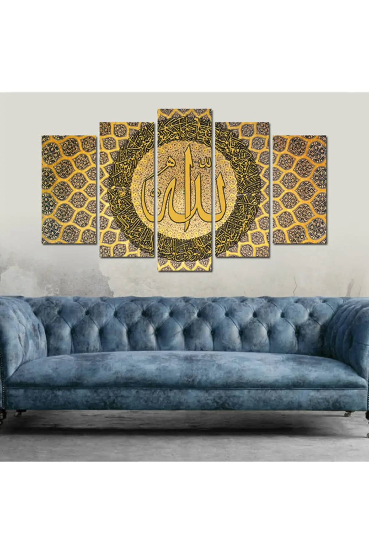 

DOLBOVI Allah Lafzı religious 5 piece canvas wall painting