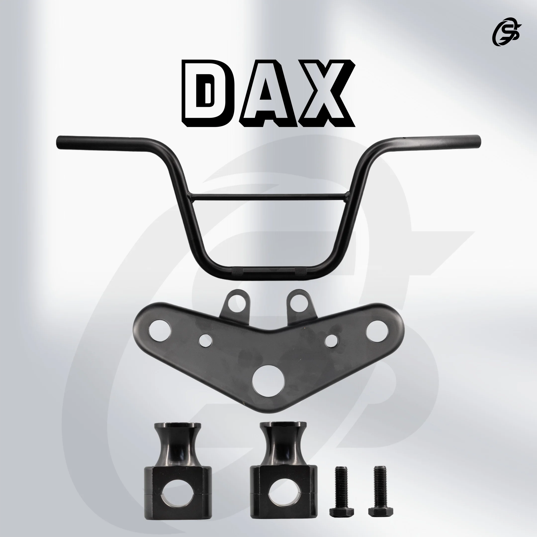 

Handle Kit CT70 Handlebar Kit ST70 Clamp Handle Top Plate Set Black for HONDA DAX CT70 ST70