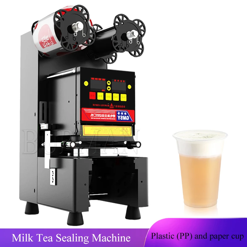 

Semi-Automatic Bubble Tea Cup Sealer Stainless Cup Sealing Machine For Commercial Coffee Cocoa Drinks Plastic (PP) Paper Cup