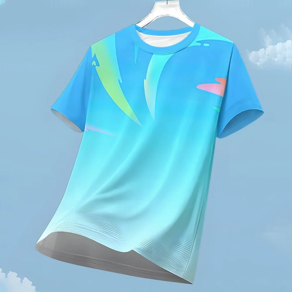 Gym Shirt Men Sports Casual Jersey Breathable Quick Dry Short Sleeve T-Shirt Outdoor Running T-Shirt Fitness Tops Men's Clothing